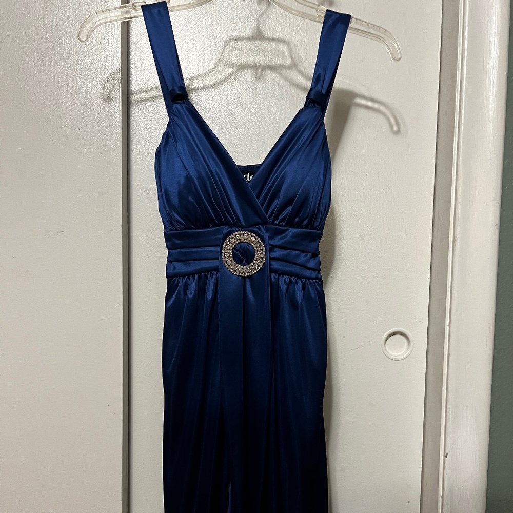 Navy Blue Deb Sleeveless Slip-on Juniors Dress, size Small